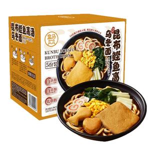 盒马 日式昆布鲣鱼高汤乌冬面 388g*5袋