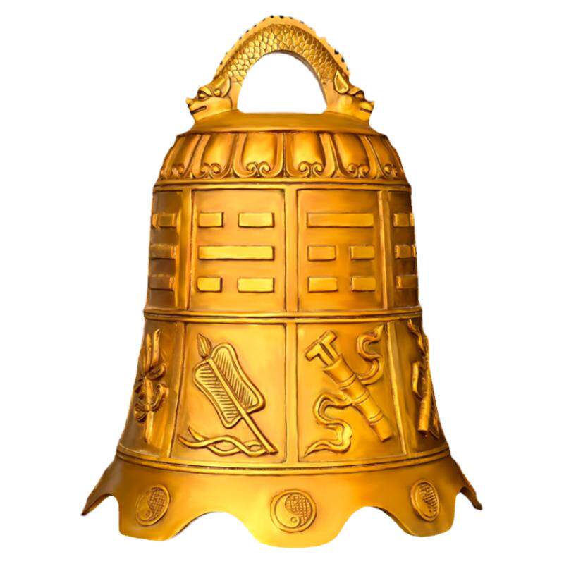 纯黄铜八宝铃铛佛堂寺庙屋檐挂件
