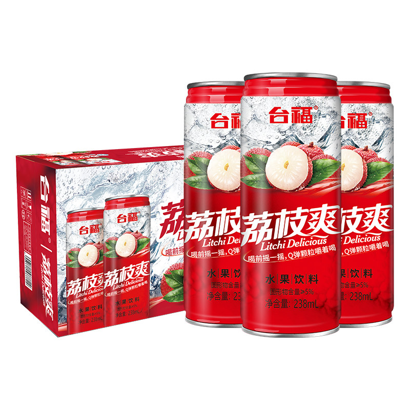 荔枝爽饮料岭南水果饮料238g