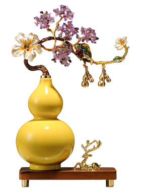 五福临门高档珐琅彩葫芦轻奢摆件客厅电视柜酒柜装饰乔迁新居礼品