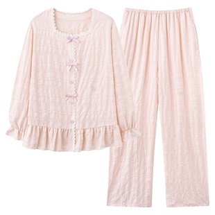 都市丽人女士云朵棉睡衣秋款长袖25年新款高级感可外穿家居服套装