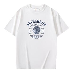 简木迹重磅纯棉短袖t恤男夏季2026新款美式潮流宽松半袖体恤衣服