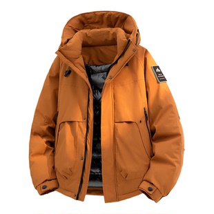拉夏贝尔冲锋棉衣男冬季2026新款保暖加厚棉服冬装防寒棉袄外套潮