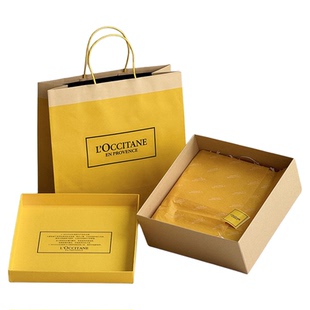 欧舒丹专柜全新小中大号身体乳护手霜礼品空盒手拎包装袋子拎袋子