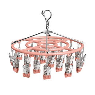 袜子晾晒架衣架家用阳台多夹子防风婴儿宝宝多功能收纳神器防滑