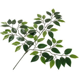 假树枝仿真叶子工程绑树室外婚庆装饰榕树枝榆树枫叶配叶塑料植物