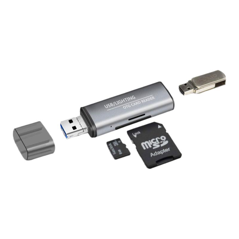 读卡器苹果iPhone手机ipad笔记本电脑sd卡3.0高速tf内存卡多功能转换lighting接口车载macbook外接OTG扩展U盘