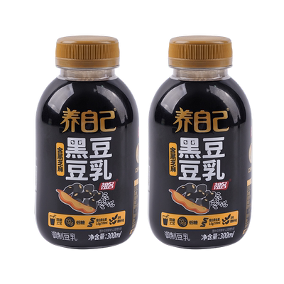 祖名黑豆豆乳豆浆豆奶营养早餐黑芝麻饮料低糖植物蛋白300ml*24瓶