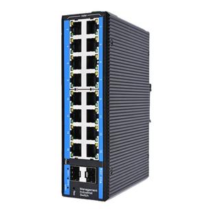 InHand映翰通18口工业级以太网交换机二层百兆+千兆16电2光网管型ISM3018D环网自愈分流器分线器导轨式