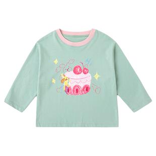 【100%棉】嘟嘟家女童长袖纯棉T恤春季女宝上衣小女生春装打底潮
