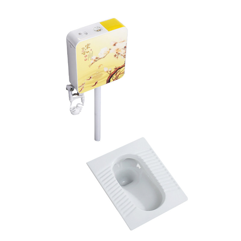 陶瓷冲水箱整套装防臭蹲便器