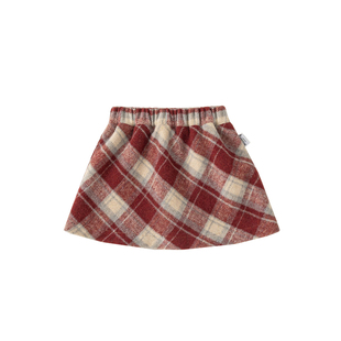 INSbobo童装女童半身裙儿童格子裙宝宝圣诞裙子洋气女孩衣服冬装