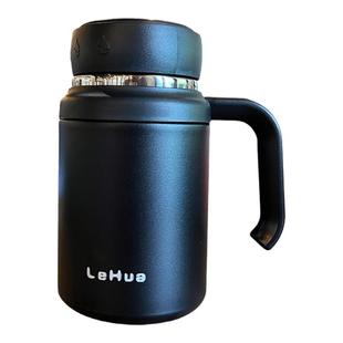 高档保温杯男女士316泡茶杯办公室水杯带手柄马克杯茶水分离杯子