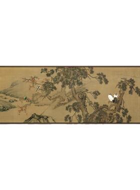 新中式客厅沙发背景墙百鸟朝凤