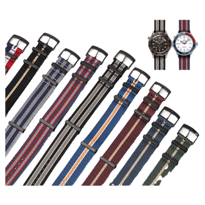 沐时尼龙编织间色手表带