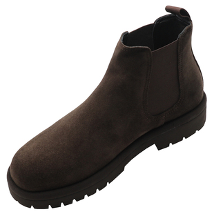 马丁靴男中帮反绒男鞋英伦风冬季厚底韩版百搭潮高帮磨砂短靴皮鞋