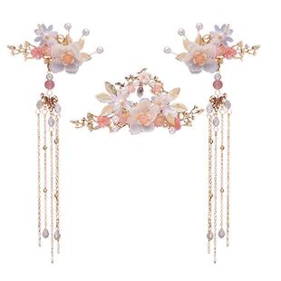 汉服头饰古装流苏仙气发簪发钗套装女配饰超仙步摇温婉日常发饰