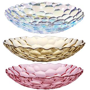 水果盘家用客厅茶几轻奢果盘零食托盘玻璃糖果干果盘子简约ins风