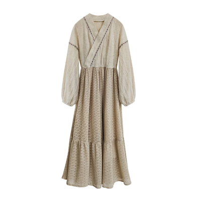 垂丝茉莉改良汉服秋保暖磨毛蕾丝