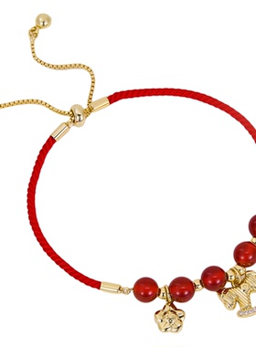 JAY马年红玛瑙红绳手饰