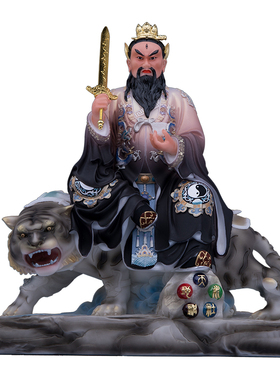 汉白玉家用张天师神像摆件