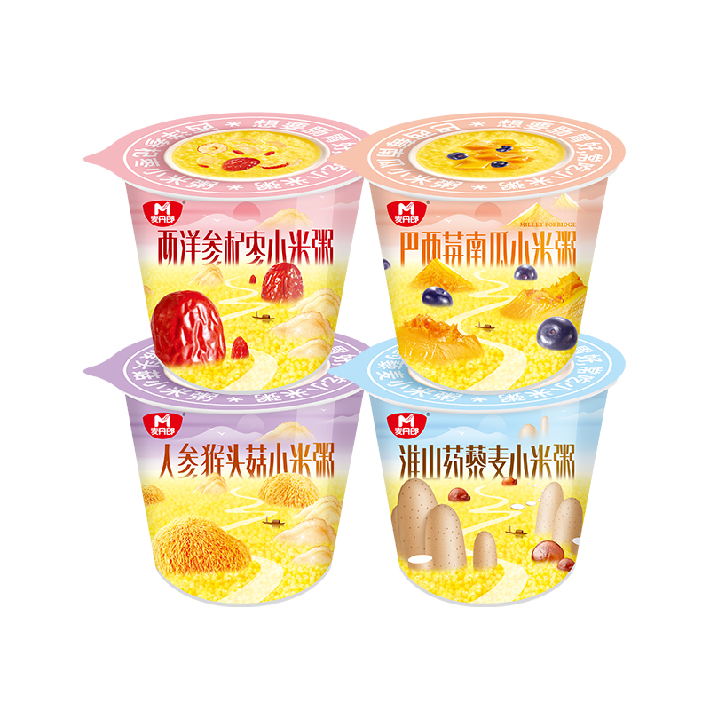 小米粥早餐即食方便營養(yǎng)粥沖泡速食代餐杯裝30克免煮枸杞粥麥丹郎