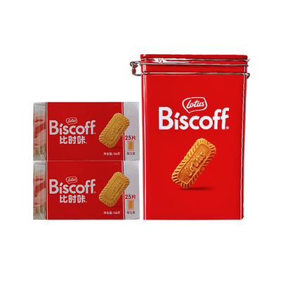 Lotus和情焦糖饼比利时红罐礼盒