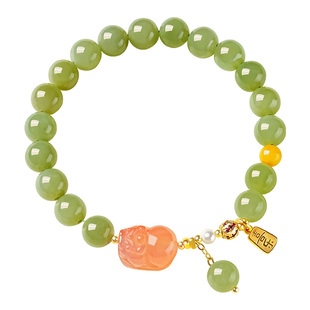 宫里上新和田玉手串女款高级感玉石手链女生生日本命年礼物送妈妈