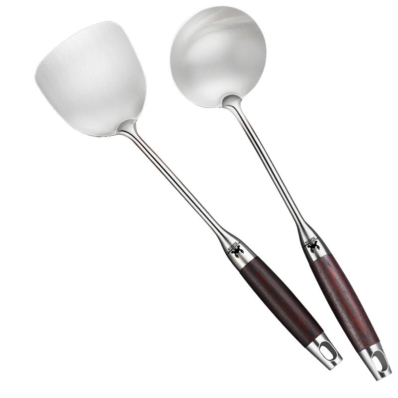 艾卡龙家用锅铲套装316不锈钢炒菜铲子厨具漏勺大汤勺子厨房用具