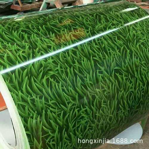 现货批发小草板 小草印花彩钢板 金属仿航拍小草板围挡板可加工