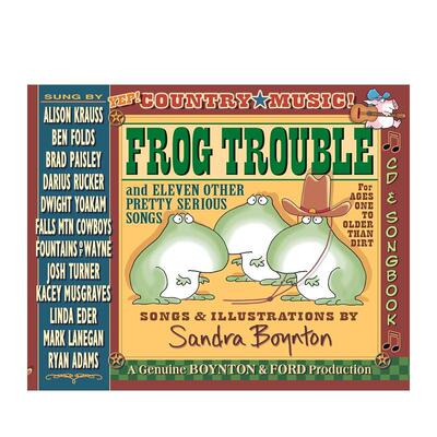 【预售】青蛙麻烦了 FROG TROUBLE 英文原版儿童绘本6-9岁故事图画书进口英语启蒙读物书籍 BOYNTON SANDRA