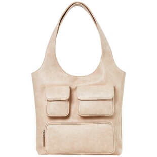 DirtySix /原创 皮耶袋袋 大容量多口袋 晕染牛皮单肩包