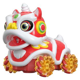 儿童舞狮遥控特技车四驱越野漂移国潮醒狮汽车玩具生日礼物男女孩