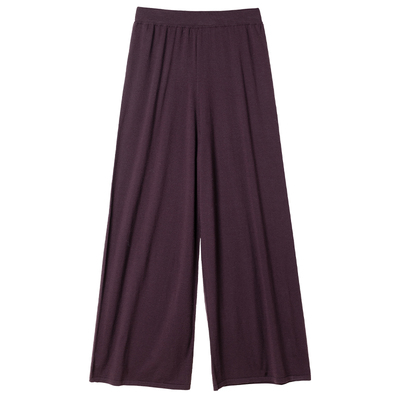 松紧腰简约长裤针织长裤女