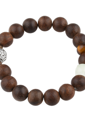 新中式檀木玉髓串珠手串