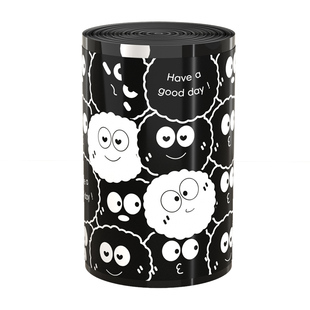 抽绳垃圾袋家用加厚手提式清洁袋大号宿舍用学生印花塑料袋子黑色