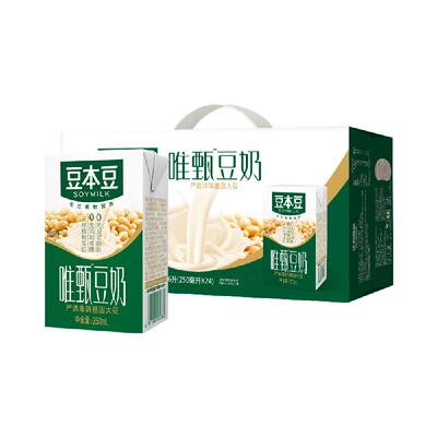 豆本豆唯甄原味豆奶250ml*24盒