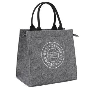 高颜值便当袋毛毡饭盒袋铝箔保温袋便当包时尚上班族带饭手提袋