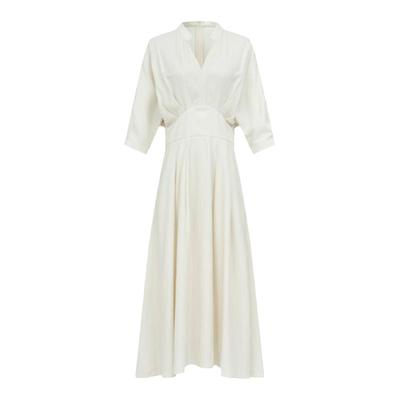 曼德诗通勤大摆裙收身