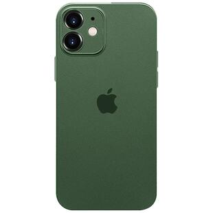 适用于苹果12手机壳新款iPhone12透明磨砂12promax全包镜头12mini超薄防摔软硅胶潮纯色男女十二苍岭绿保护套