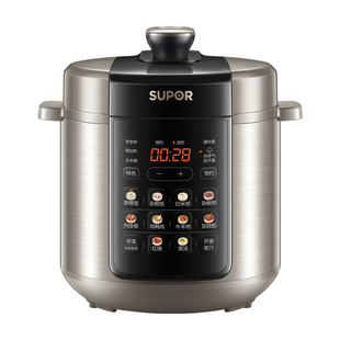 苏泊尔电压力锅家用5L全自动深汤锅电高压锅饭煲多功智能双胆饭锅