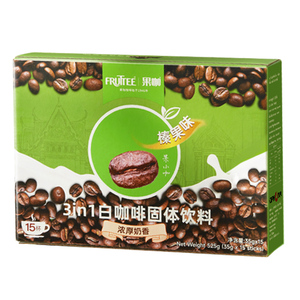 FRUTTEE果咖泰国进口速溶咖啡粉卡布奇诺味白咖啡榛果白咖啡