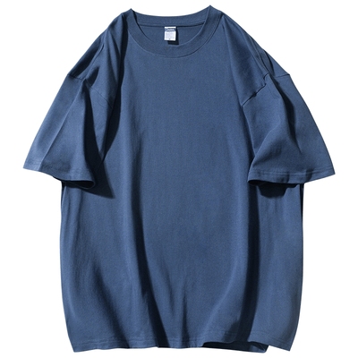 别致普鲁士蓝色240g重磅纯棉t恤