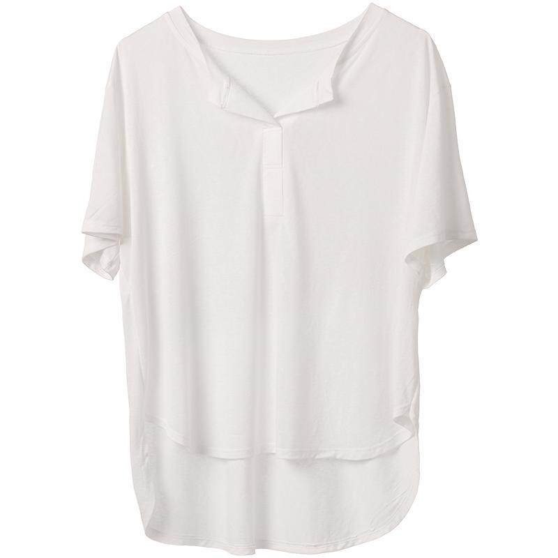 华丽独秀现代舞练功服V领短袖上现代舞服装