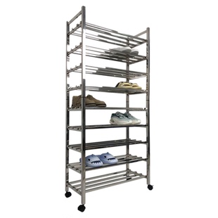 鞋架小窄门口不锈钢家用简易多层鞋收纳省空间小型窄款鞋柜出租屋