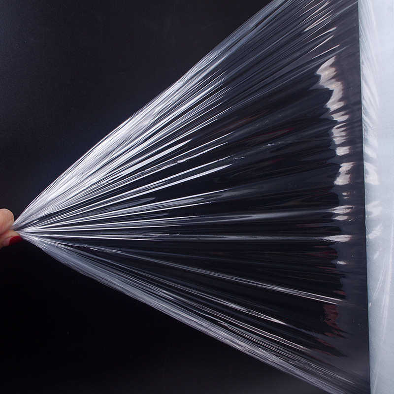 50cm超薄缠绕膜1.2丝拉伸膜大卷PE保鲜膜包装膜工业用加粘加长