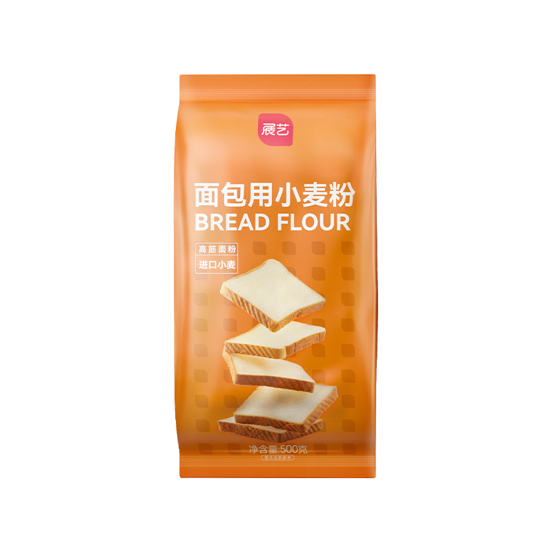 展艺高筋面粉500g烘焙专用面包粉吐司小麦家用食材料小包装旗舰店