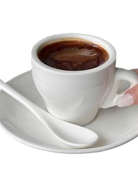 纯白简约经典意式浓缩咖啡杯
