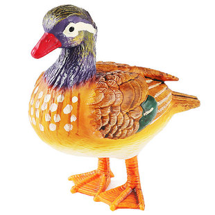 仿真飞禽模型鸳鸯鸟类摆件公鸳鸯母鸳鸯鸭子手办斑鸠儿童认知玩具