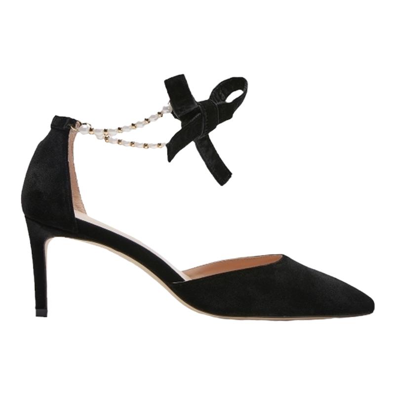 Stuart Weitzman/SW SUSELLE 75 PUMP 夏季蝴蝶系带高跟鞋婚鞋